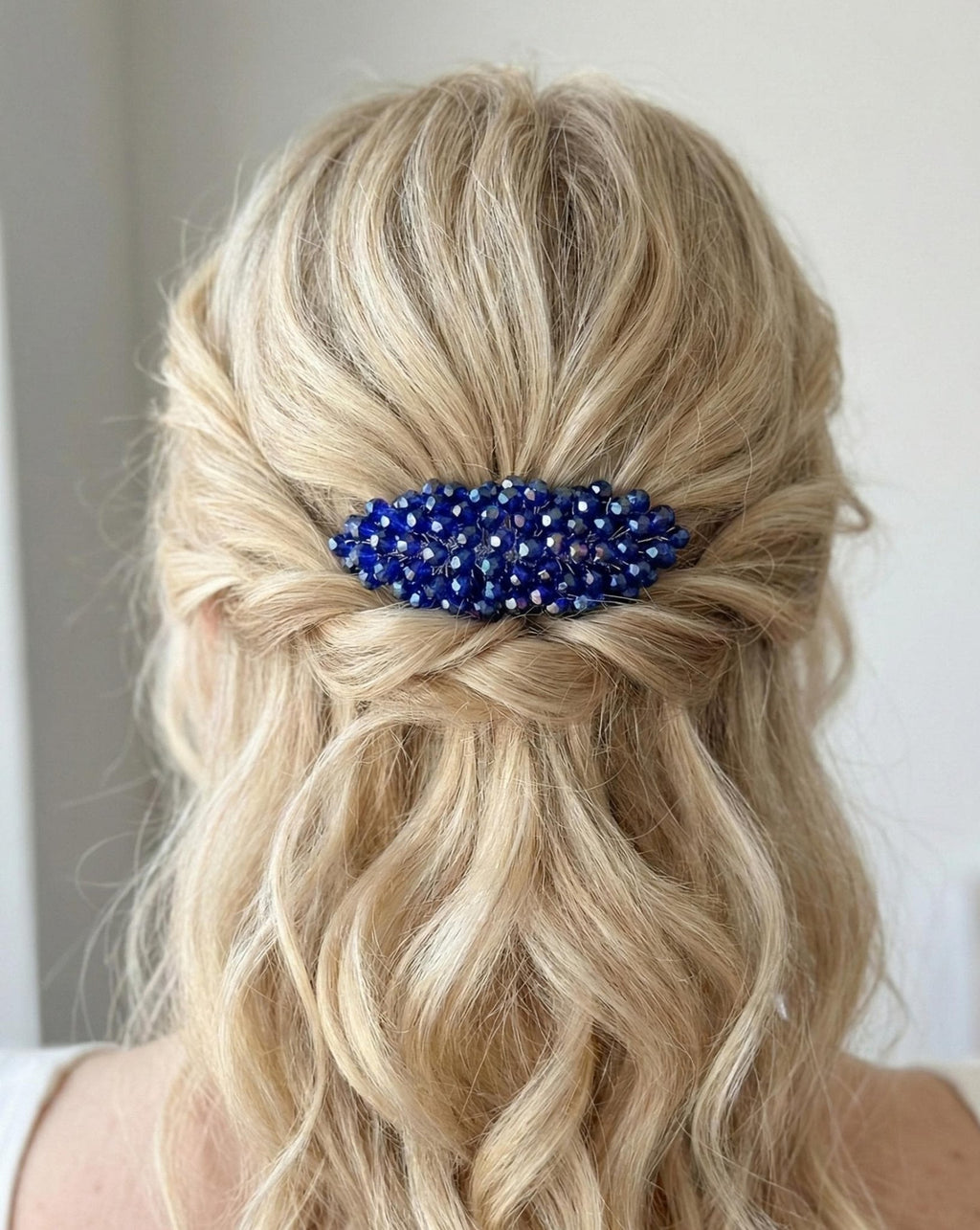 Braut Haarkamm Blau Iris Kristall Steckkamm Haarschmuck - AVYRAA BRIDAL