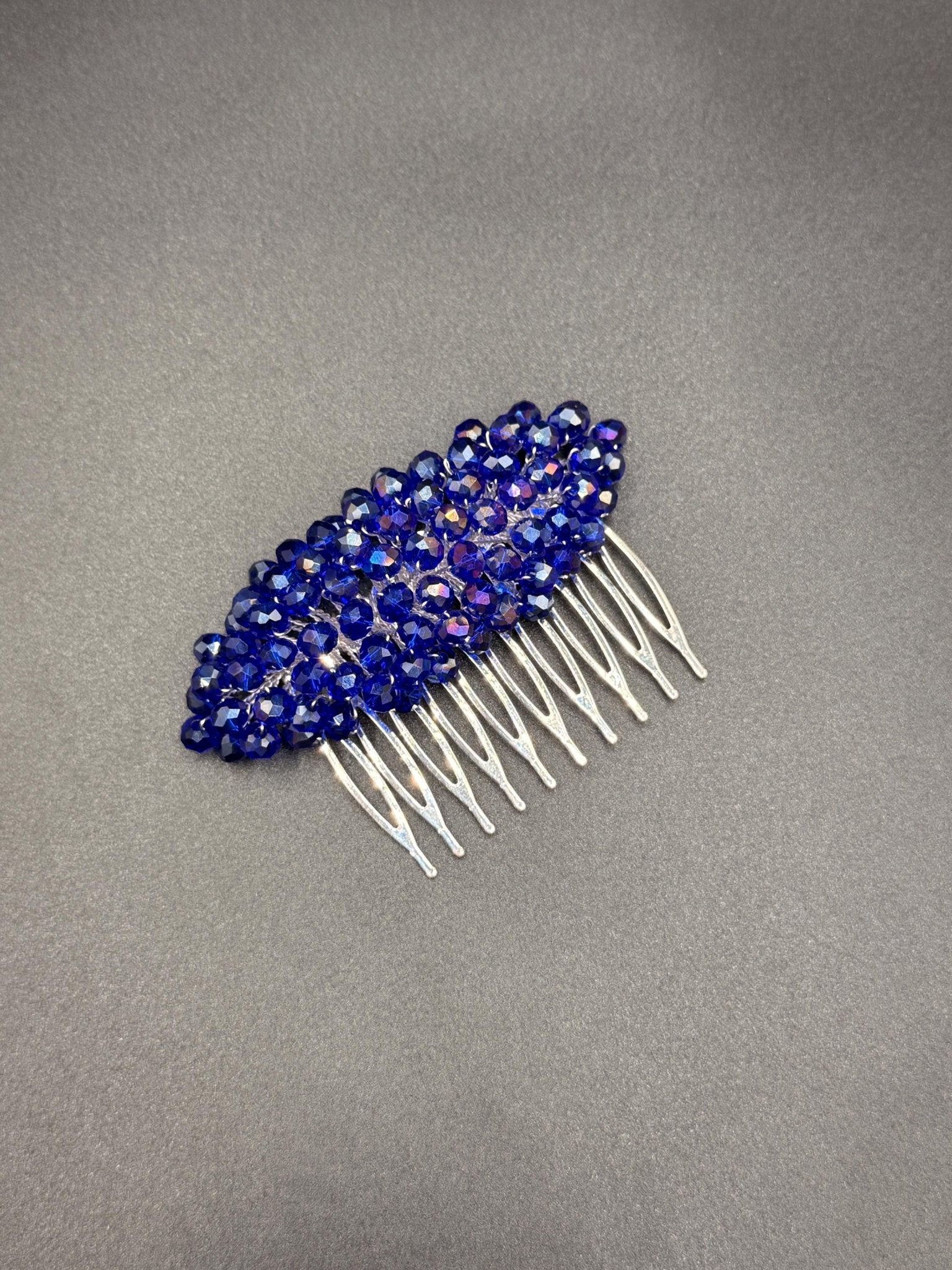 Braut Haarkamm Blau Iris Kristall Steckkamm Haarschmuck - AVYRAA BRIDAL