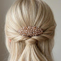 Braut Haarkamm Champagner Kupfer Kristall Draht Haarschmuck - AVYRAA BRIDAL