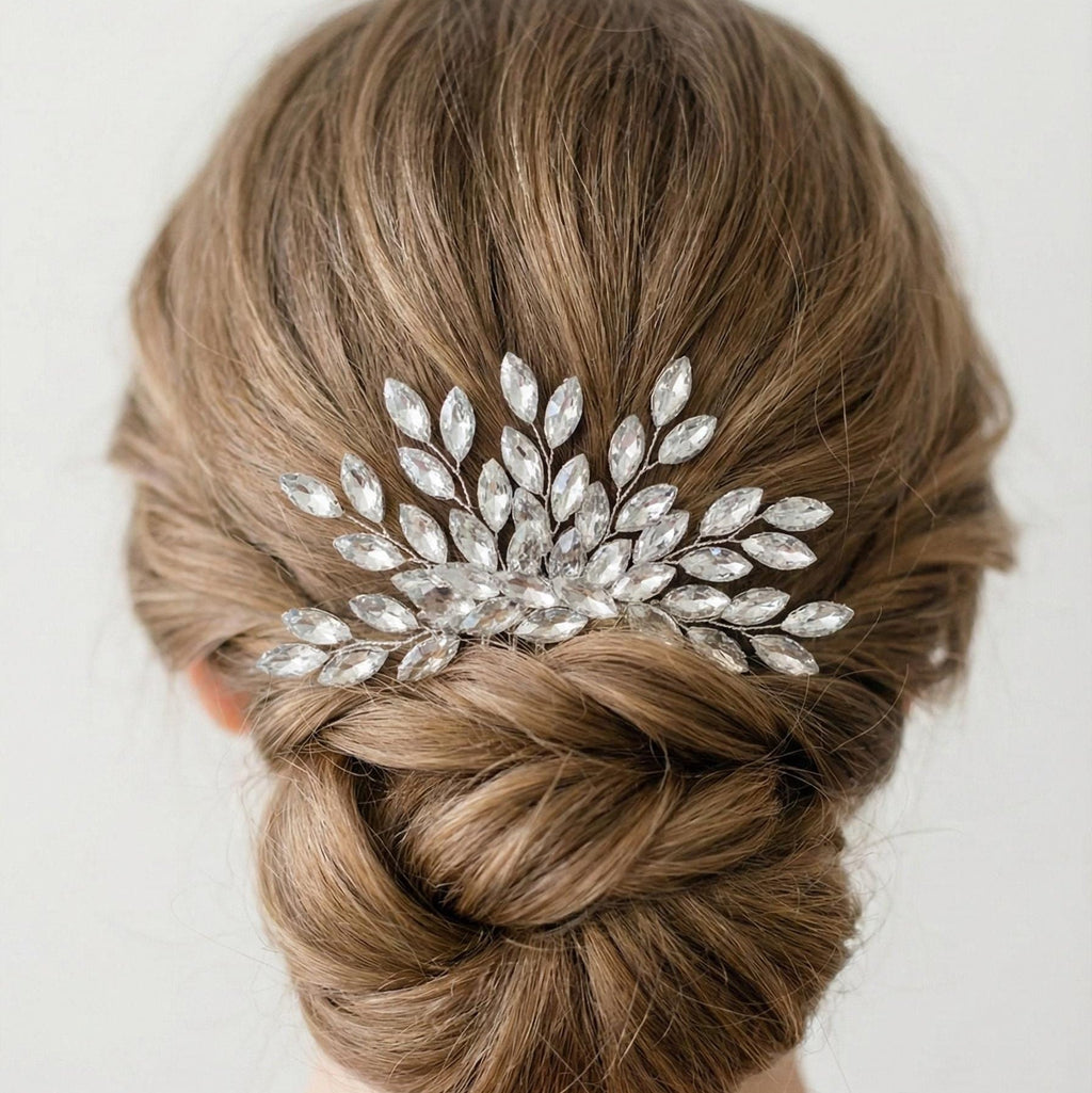 Braut Haarkamm mit facettierten Schmucksteinen - AVYRAA BRIDAL