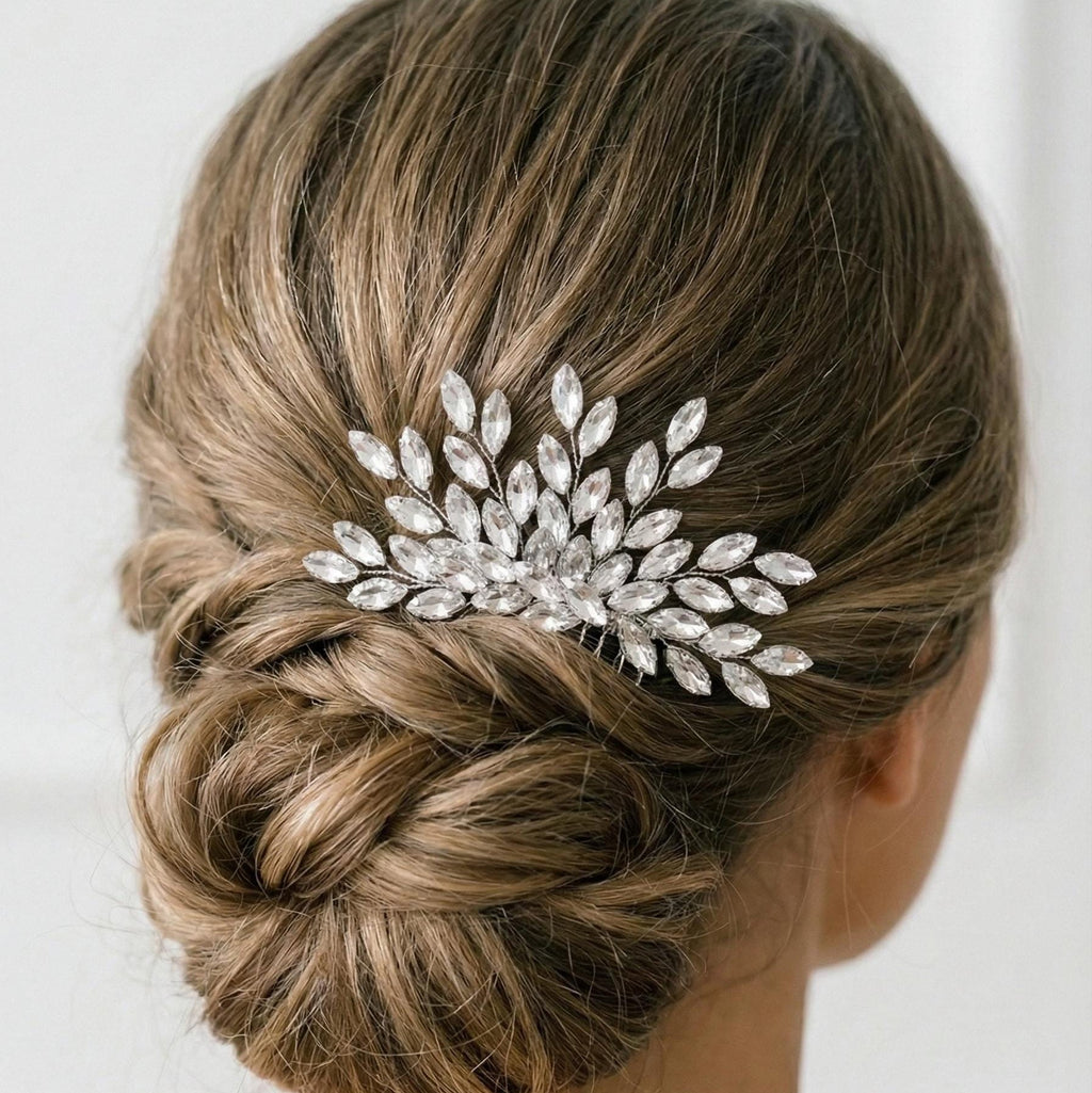Braut Haarkamm mit facettierten Schmucksteinen - AVYRAA BRIDAL