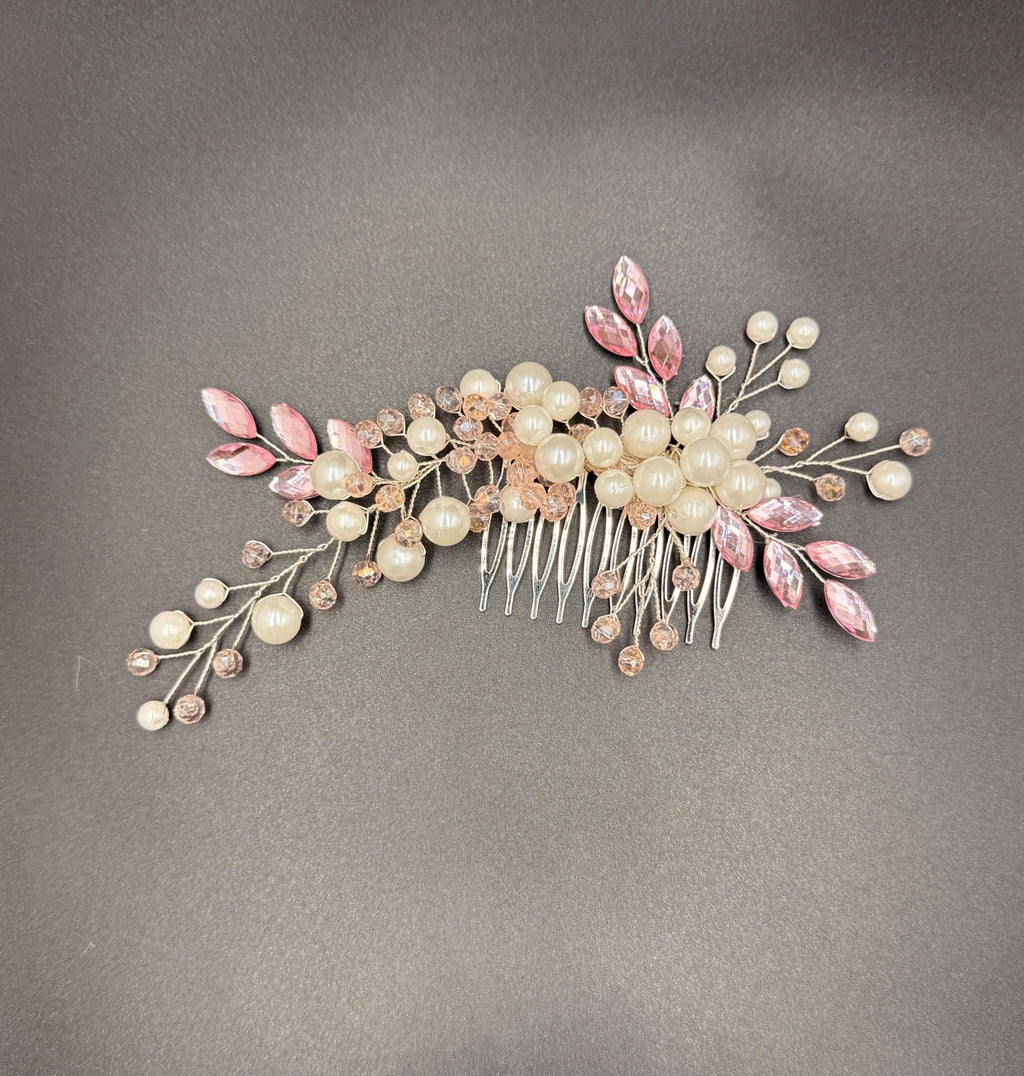 Braut Haarkamm mit Perlen und Kristallen, eleganter Hochzeit Haarschmuck - AVYRAA BRIDAL