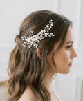 Braut Haarkamm mit Perlen und Kristallen, eleganter Hochzeit Haarschmuck - AVYRAA BRIDAL