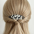 Braut Haarkamm Navyblau Kristall Perlen Draht Haarschmuck - AVYRAA BRIDAL