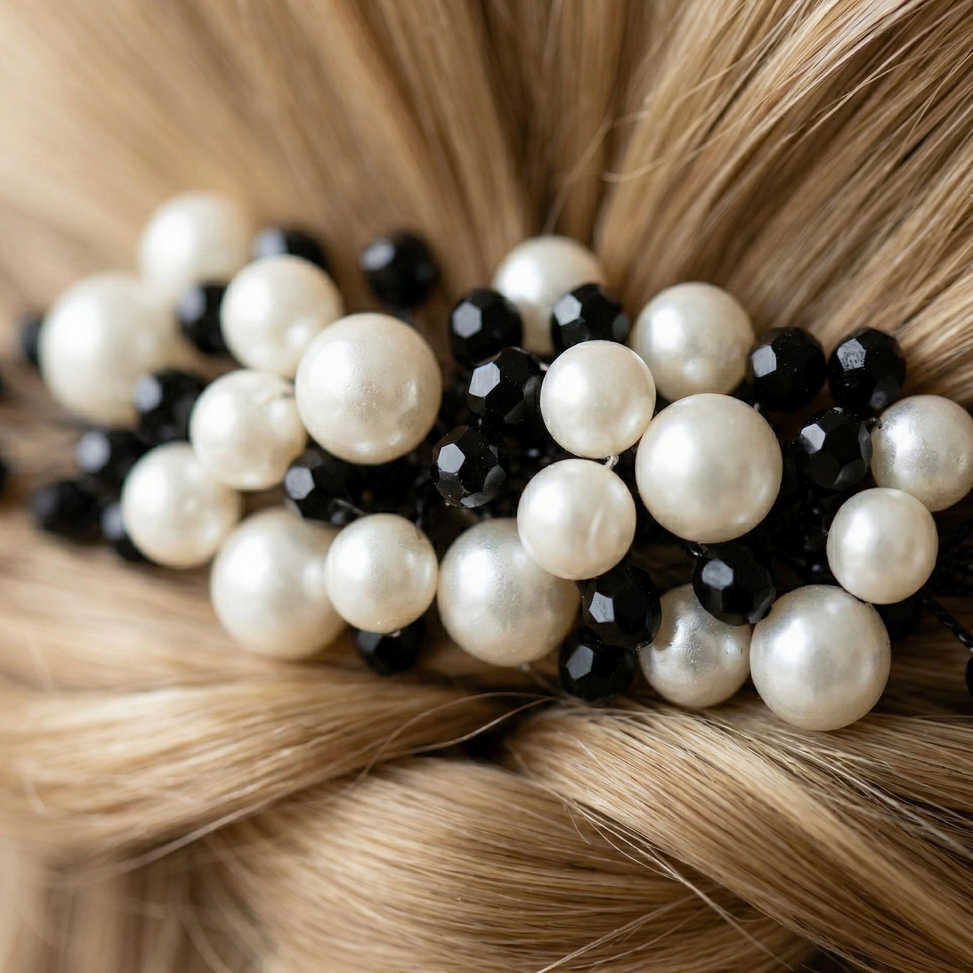 Braut Haarkamm Schwarz Kristall Strass Draht Haarschmuck - AVYRAA BRIDAL
