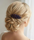 Braut Haarkamm Violett Kristall Strass Draht Haarschmuck - AVYRAA BRIDAL