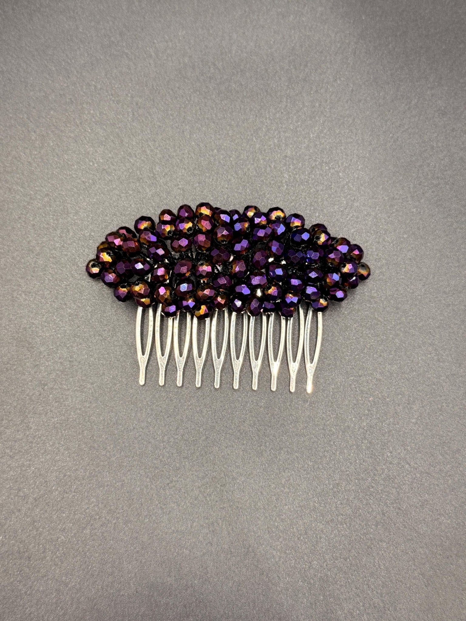 Braut Haarkamm Violett Kristall Strass Draht Haarschmuck - AVYRAA BRIDAL