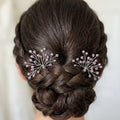 Braut Haarnadel Rosa Bicolor Kristall Strass Draht Haarschmuck - AVYRAA BRIDAL