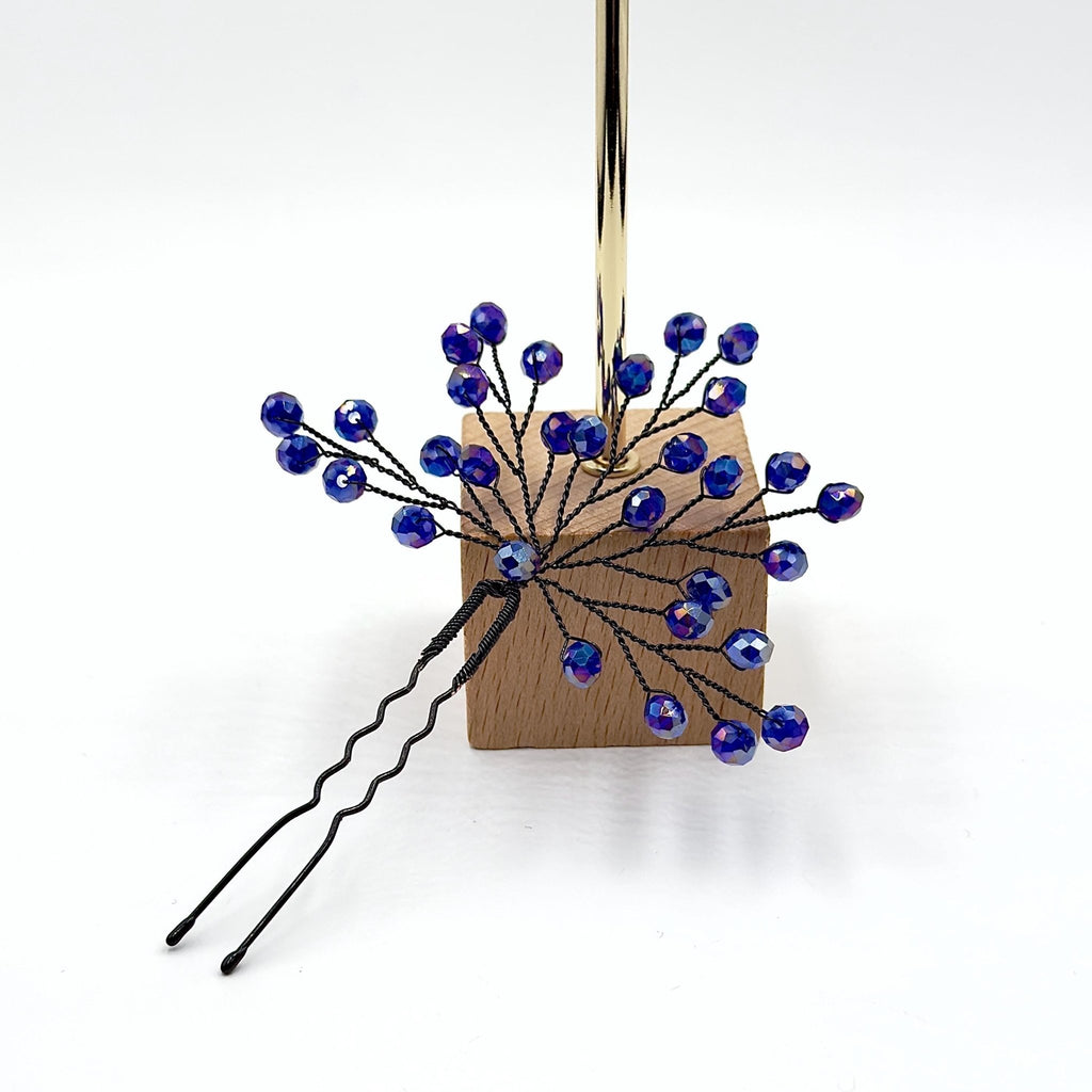 Braut Haarnadeln Blau Kristall Strass Draht Haarschmuck - AVYRAA BRIDAL