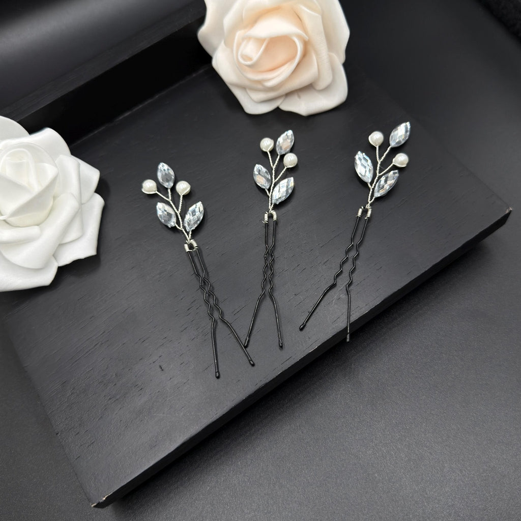 Braut Haarpins mit Perlen und Tropfensteinen - AVYRAA BRIDAL