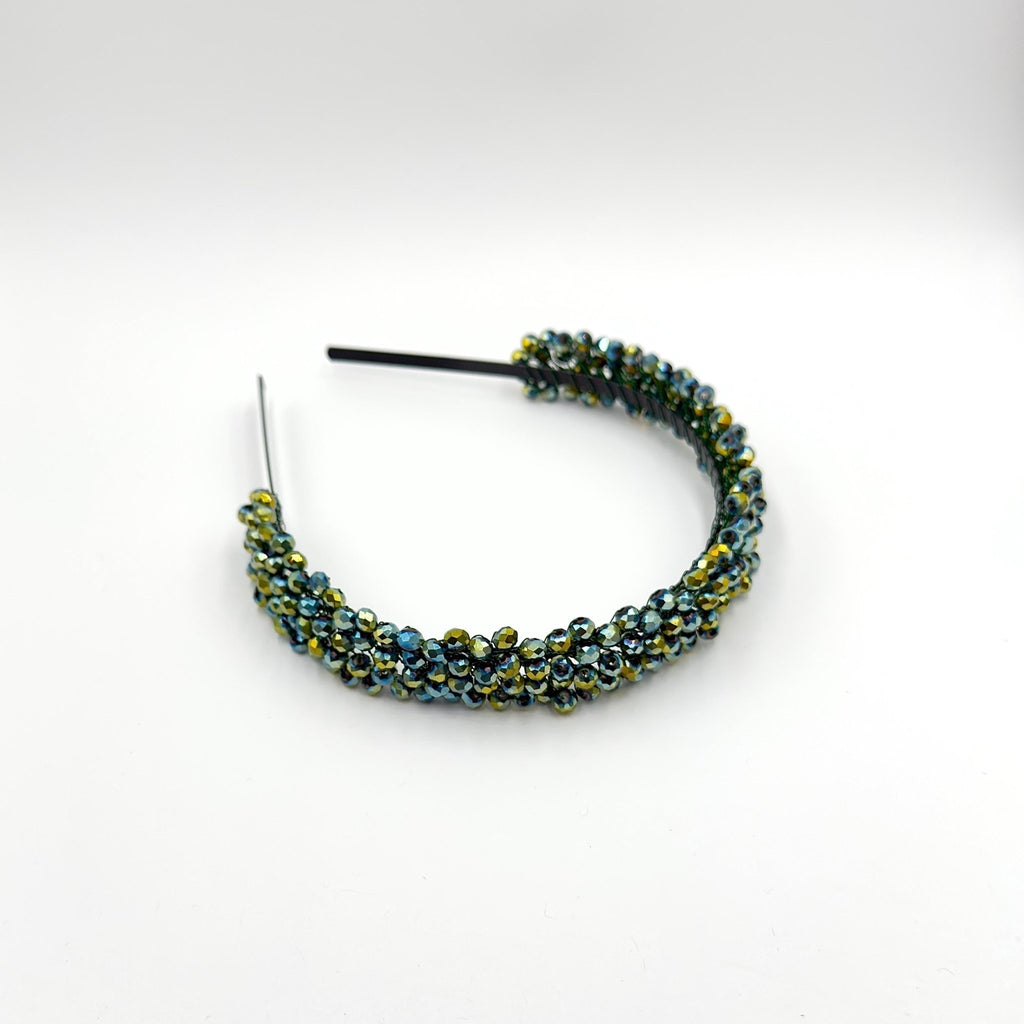 Braut Haarreif Grün Kristall Draht Haarband Haarschmuck - AVYRAA BRIDAL