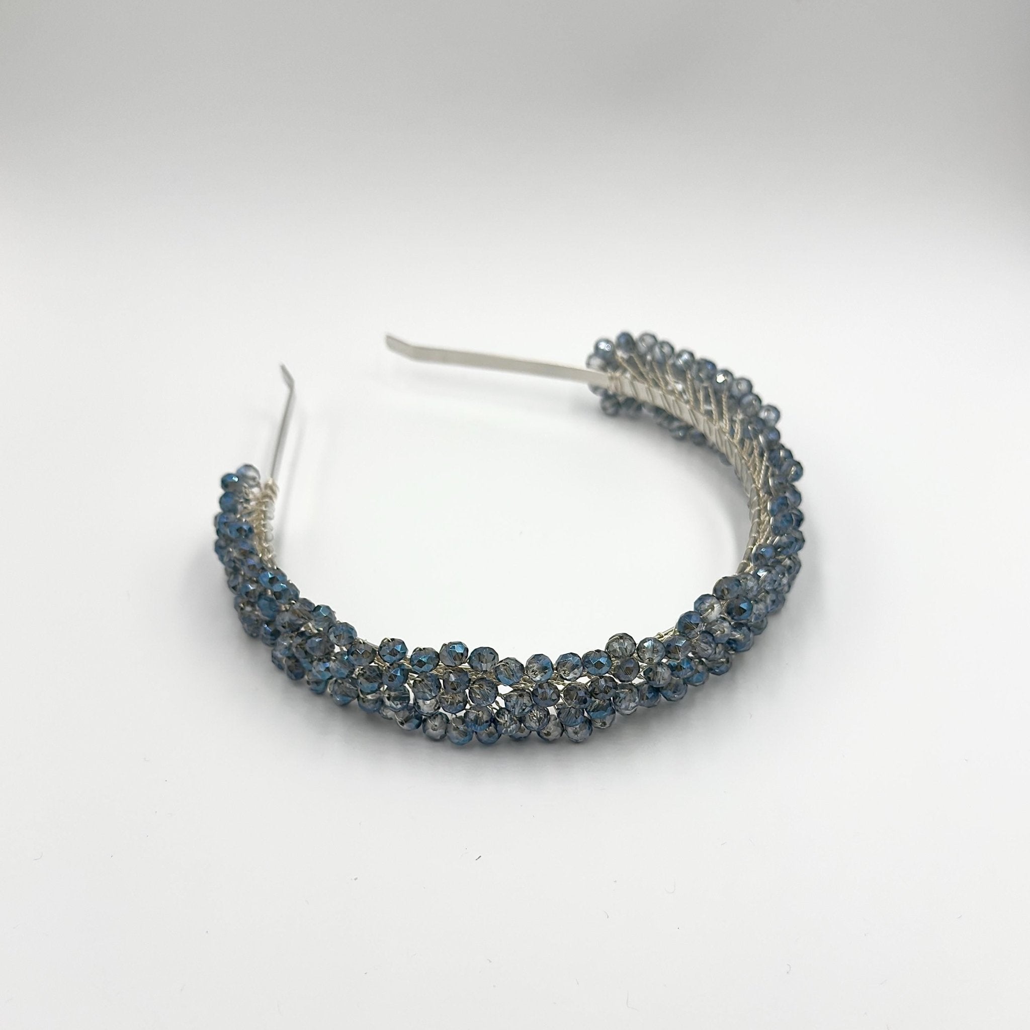 Braut Haarreif Hellblau Kristall Strass Draht Haarband Haarschmuck - AVYRAA BRIDAL