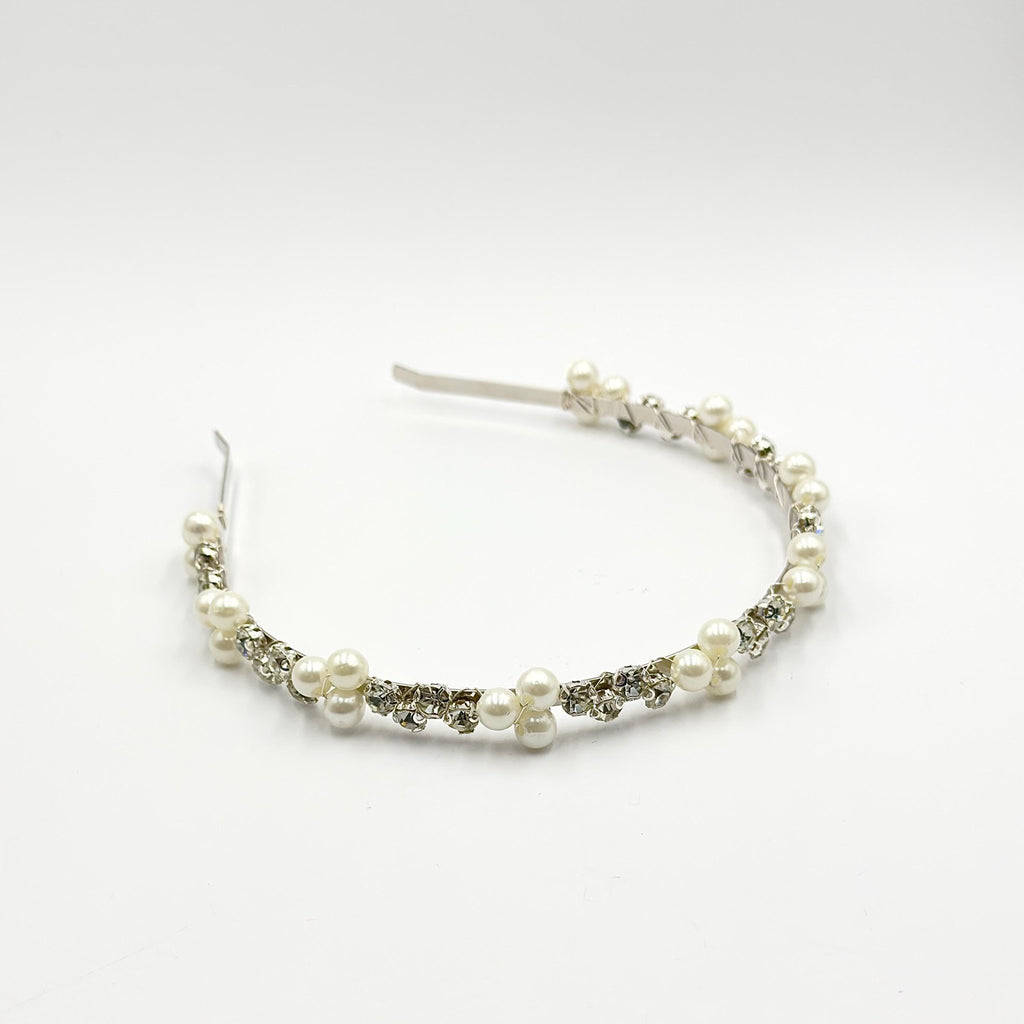 Braut Haarreif Kristall Perlen Draht Haarband Haarschmuck - AVYRAA BRIDAL