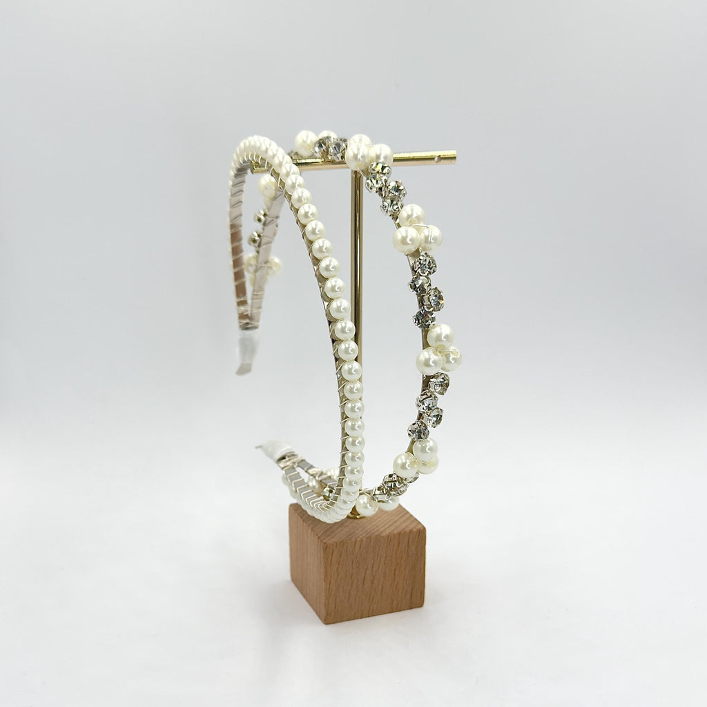 Braut Haarreif Kristall Perlen Draht Haarband Haarschmuck - AVYRAA BRIDAL