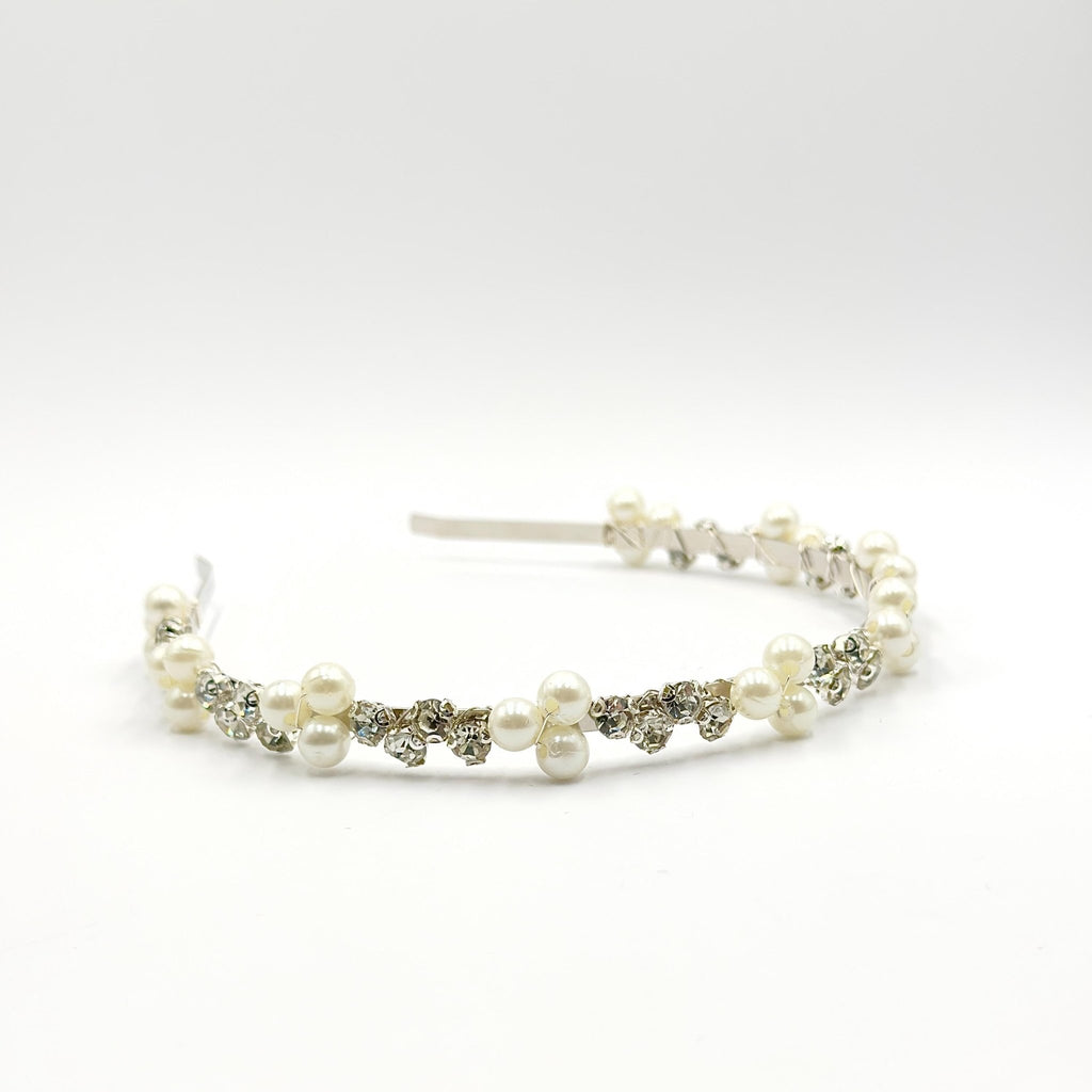 Braut Haarreif Kristall Perlen Draht Haarband Haarschmuck - AVYRAA BRIDAL