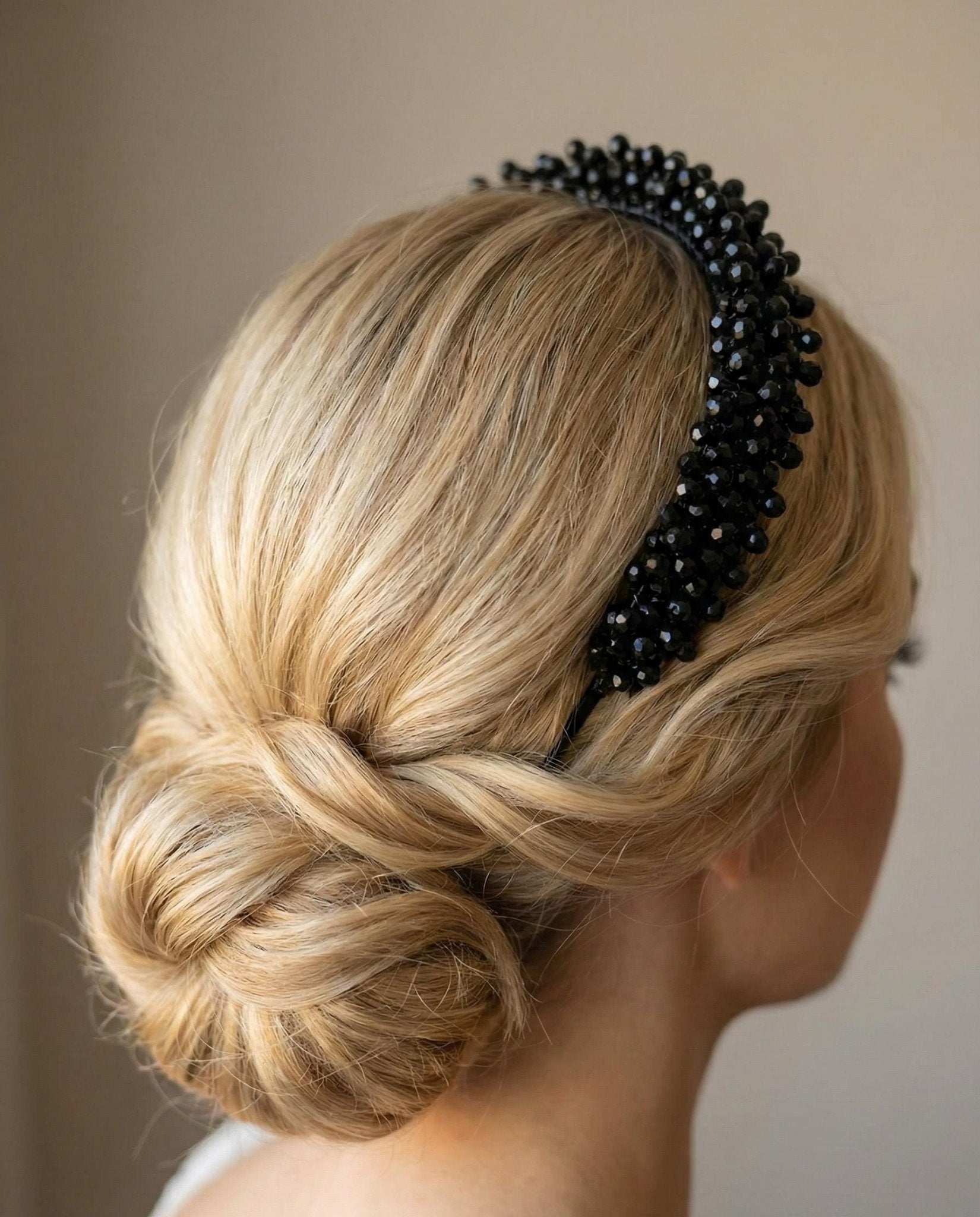 Braut Haarreif Schwarz Kristall Strass Draht Haarband Haarschmuck - AVYRAA BRIDAL