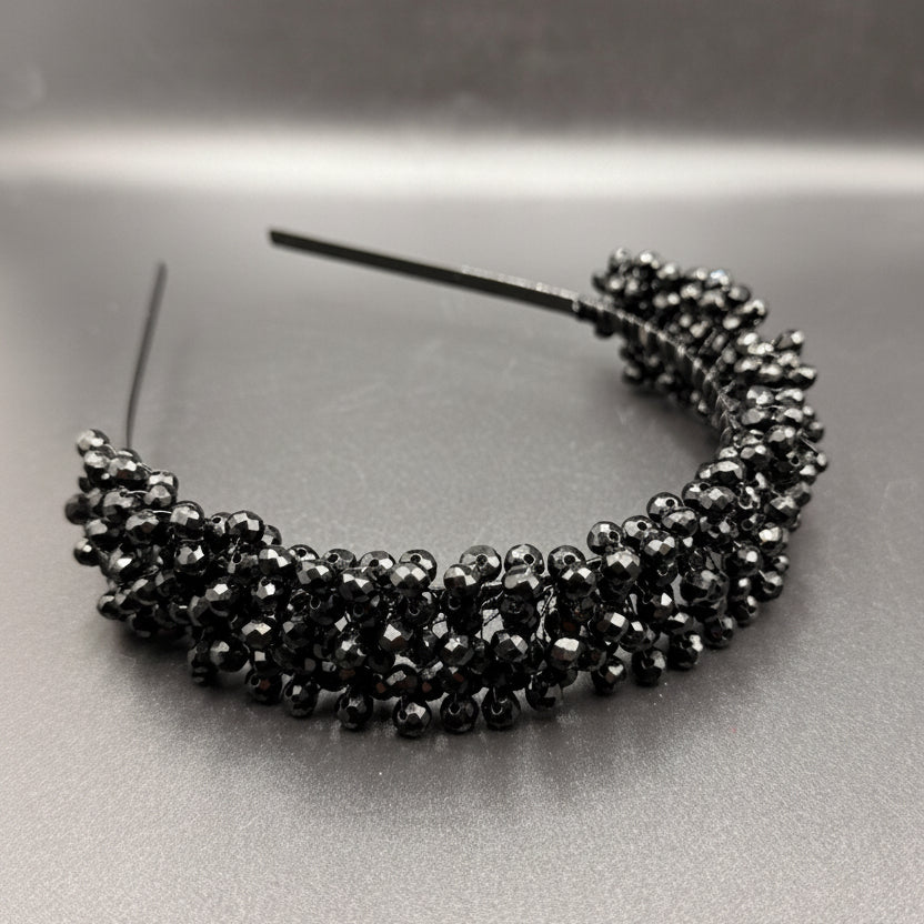 Braut Haarreif Schwarz Kristall Strass Draht Haarband Haarschmuck - AVYRAA BRIDAL