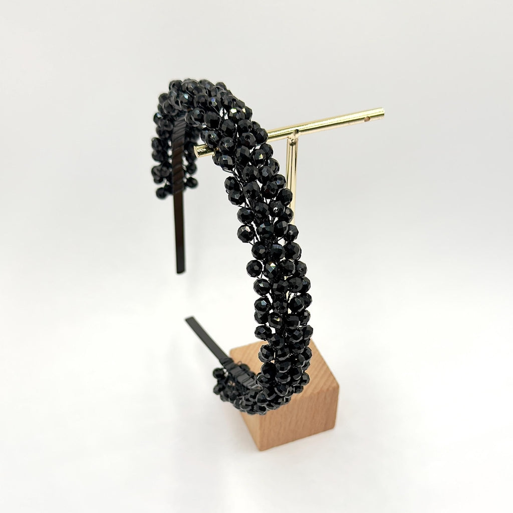 Braut Haarreif Schwarz Kristall Strass Haarband Draht Haarschmuck - AVYRAA BRIDAL