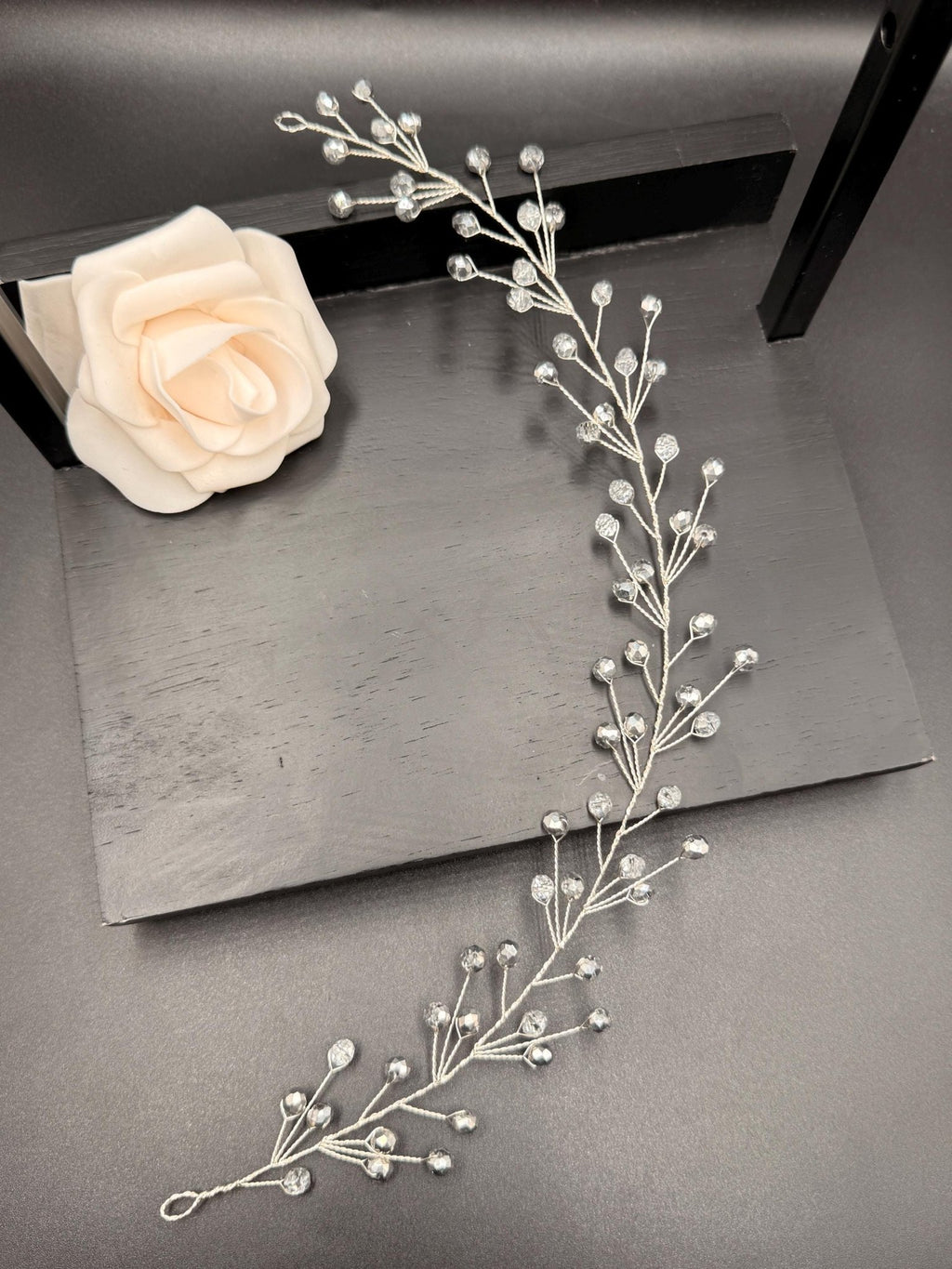 Braut Hair Vine Bicolor Silber Kristall Silberdraht Haarschmuck - AVYRAA BRIDAL