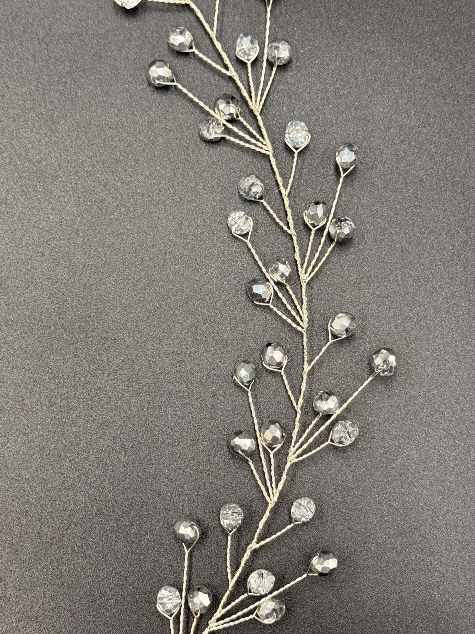 Braut Hair Vine Bicolor Silber Kristall Silberdraht Haarschmuck - AVYRAA BRIDAL