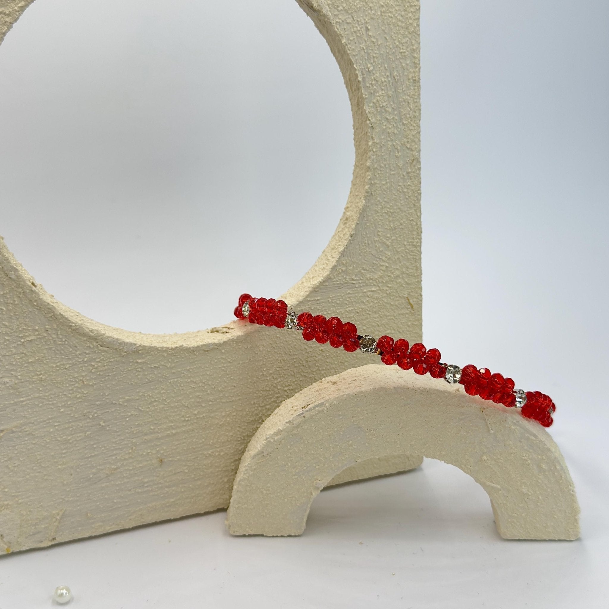 Braut Tiara Hellrot Rot Kristall Haarband Haarschmuck - AVYRAA BRIDAL