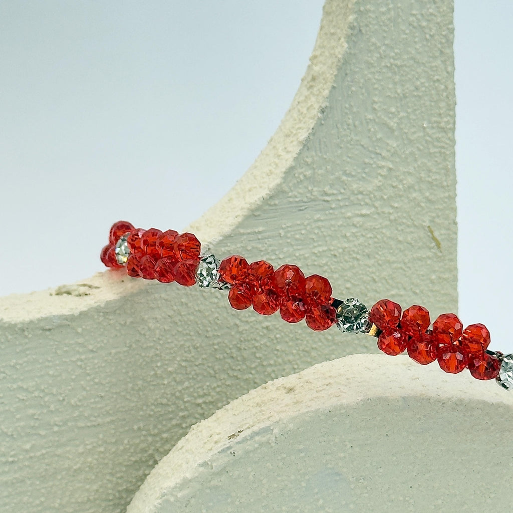 Braut Tiara Hellrot Rot Kristall Haarband Haarschmuck - AVYRAA BRIDAL