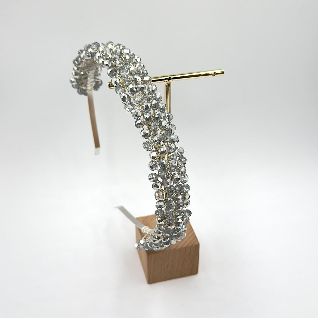 Braut Tiara Klar Kristall Silber Draht Haarreif Haarschmuck - AVYRAA BRIDAL