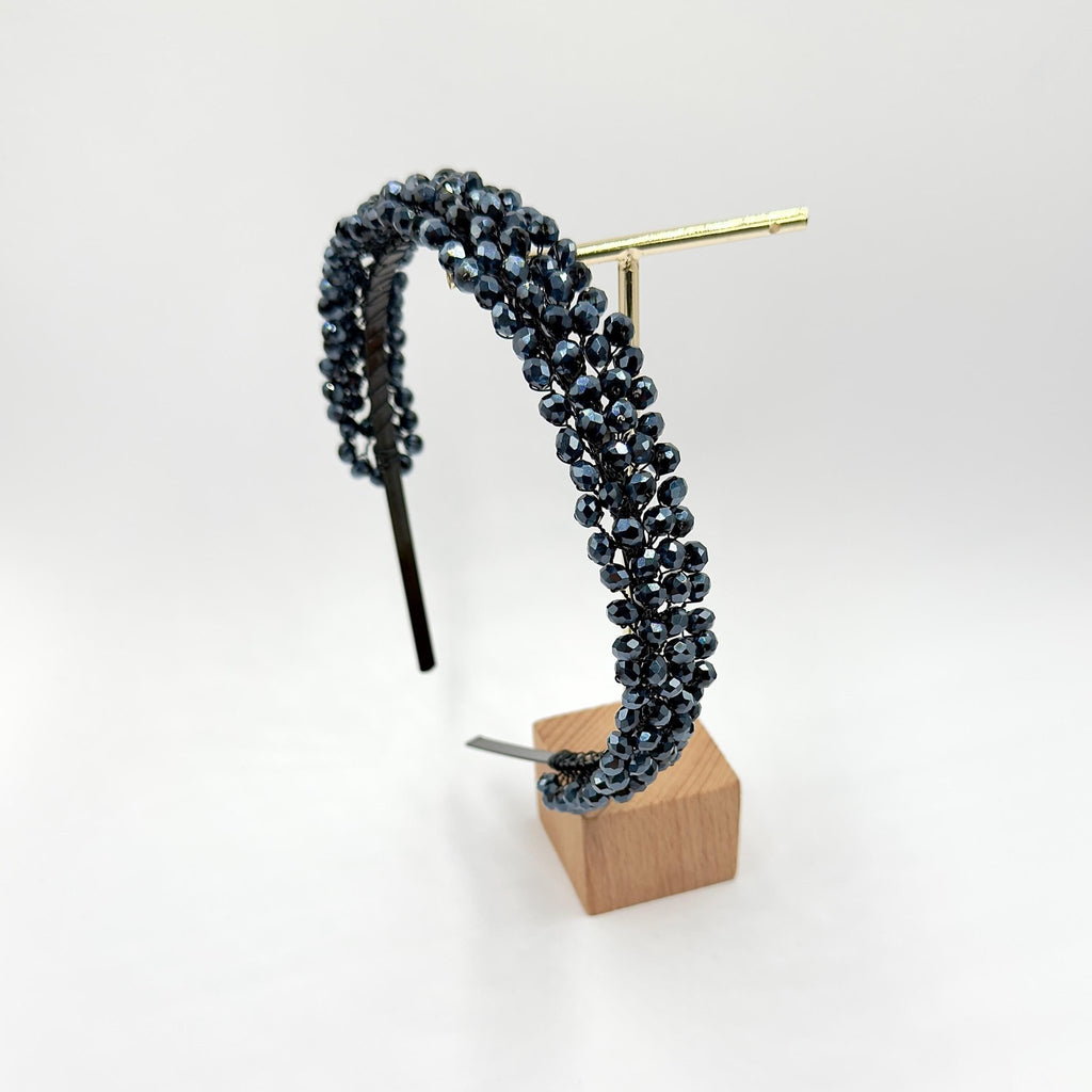 Braut Tiara Midnight Navy Kristall Draht Haarband Haarschmuck - AVYRAA BRIDAL