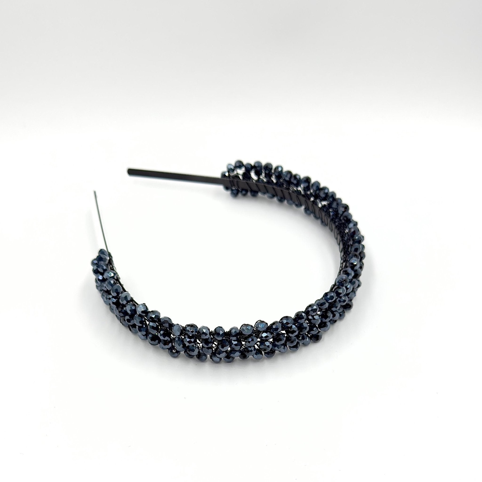 Braut Tiara Midnight Navy Kristall Draht Haarband Haarschmuck - AVYRAA BRIDAL