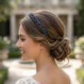 Braut Tiara Midnight Navy Kristall Draht Haarband Haarschmuck - AVYRAA BRIDAL