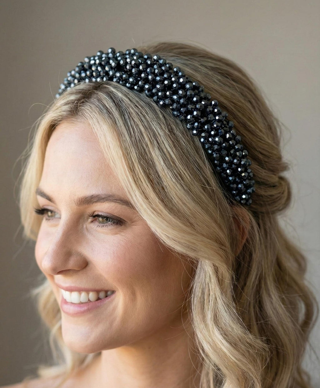 Braut Tiara Midnight Navy Kristall Strass Draht Haarband Haarschmuck - AVYRAA BRIDAL