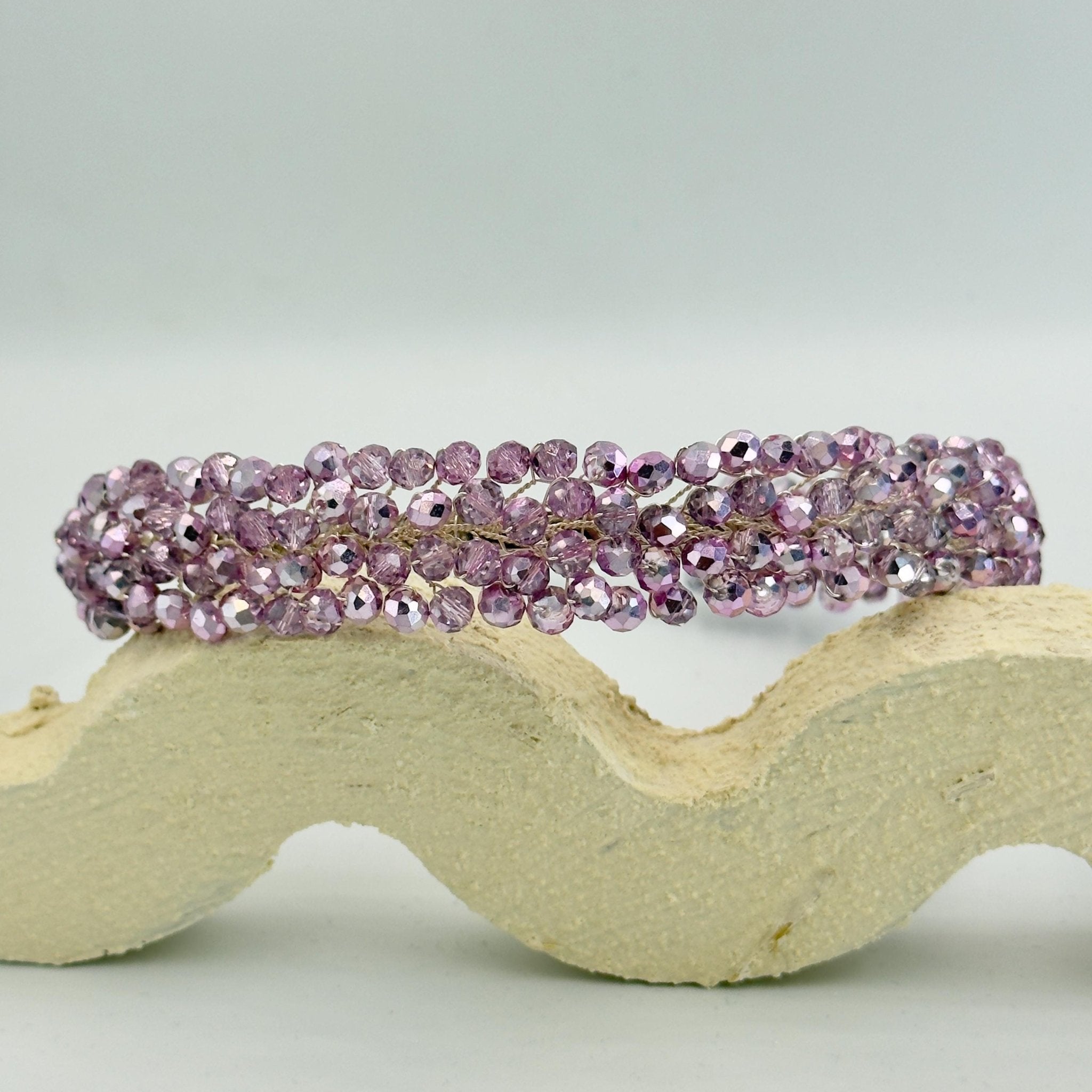 Braut Tiara Rosa Kristall Strass Draht Haarreif Haarschmuck - AVYRAA BRIDAL