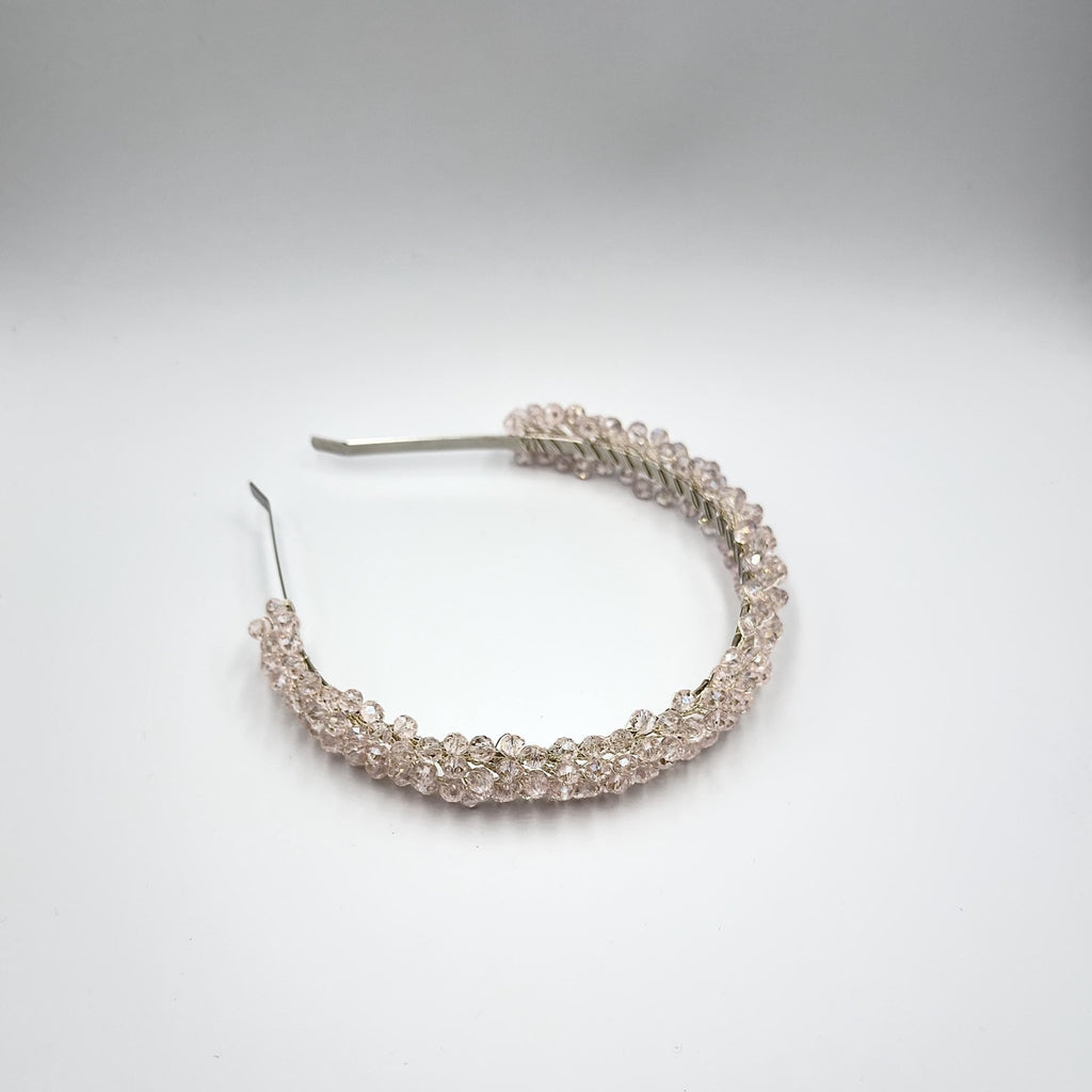 Braut Tiara Rosa Kristall Strass Draht Haarreif Haarschmuck - AVYRAA BRIDAL