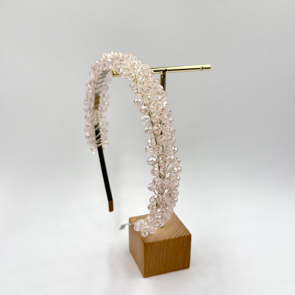 Braut Tiara Rosa Kristall Strass Draht Haarreif Haarschmuck - AVYRAA BRIDAL
