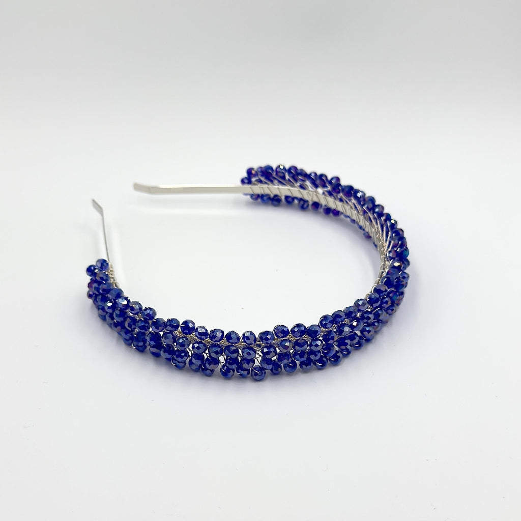 Braut Tiara Royalblau Kristall Draht Haarband Haarschmuck - AVYRAA BRIDAL