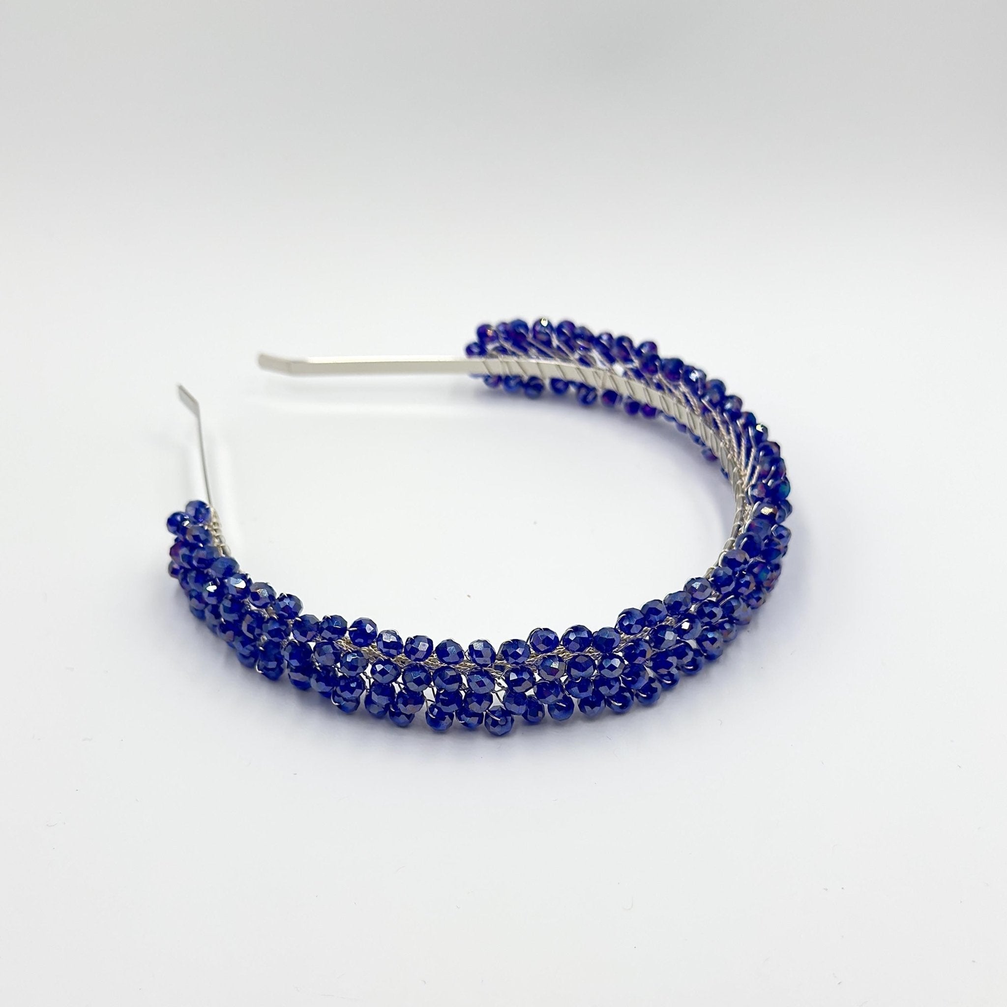 Braut Tiara Royalblau Kristall Draht Haarband Haarschmuck - AVYRAA BRIDAL