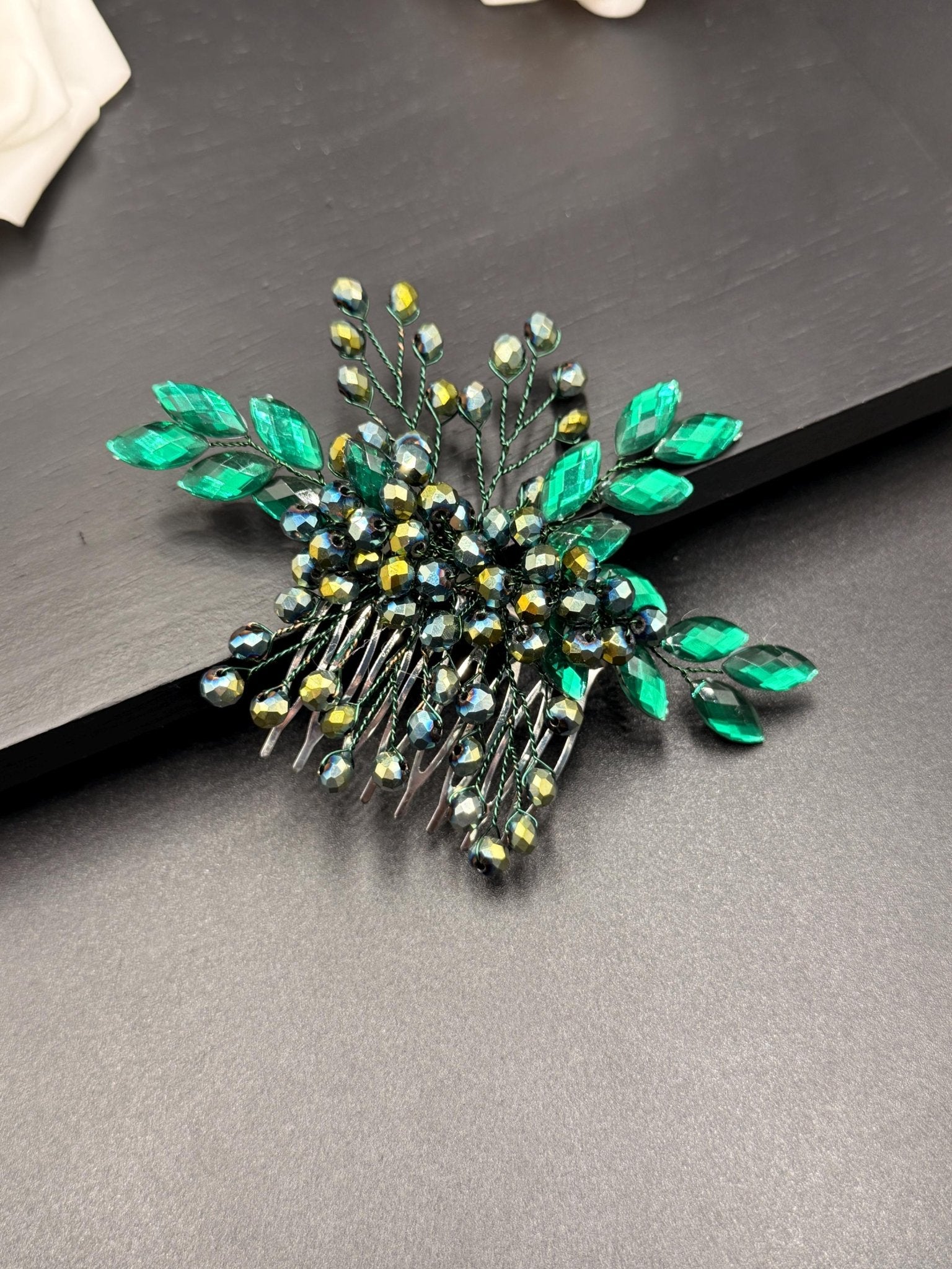 Elegant Bridal Hair Comb with Crystals, Handcrafted Wedding Hair Jewelry, Timeless Hair Accessory for Brides - AVYRAA BRIDAL