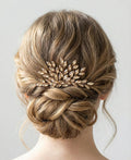 Eleganter Braut Haarkamm mit funkelnden Ziersteinen handgefertigt - AVYRAA BRIDAL