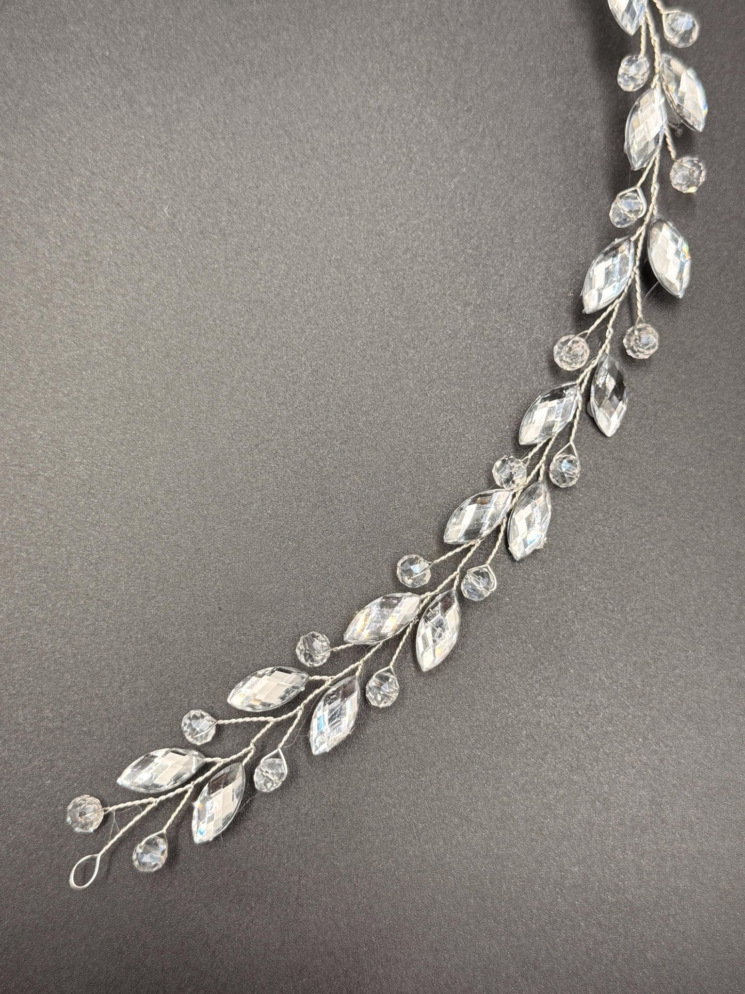 Flexible Kristall Haarranke 40 cm für Brautfrisuren - AVYRAA BRIDAL