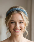 Handgefertigte Braut Tiara mit Eisblauen Kristallen – Zarter Hochzeit Haarreif - AVYRAA BRIDAL