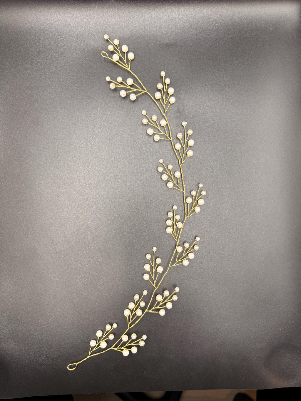 Flexible Bridal Pearl Hair Vine | Gold or Silver Tone, 6–30 Inches