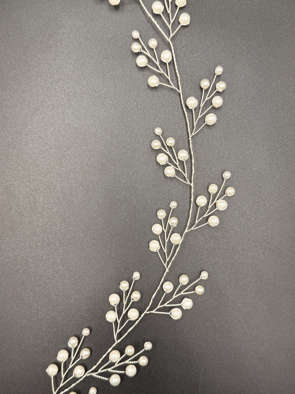 Flexible Bridal Pearl Hair Vine | Gold or Silver Tone, 6–30 Inches