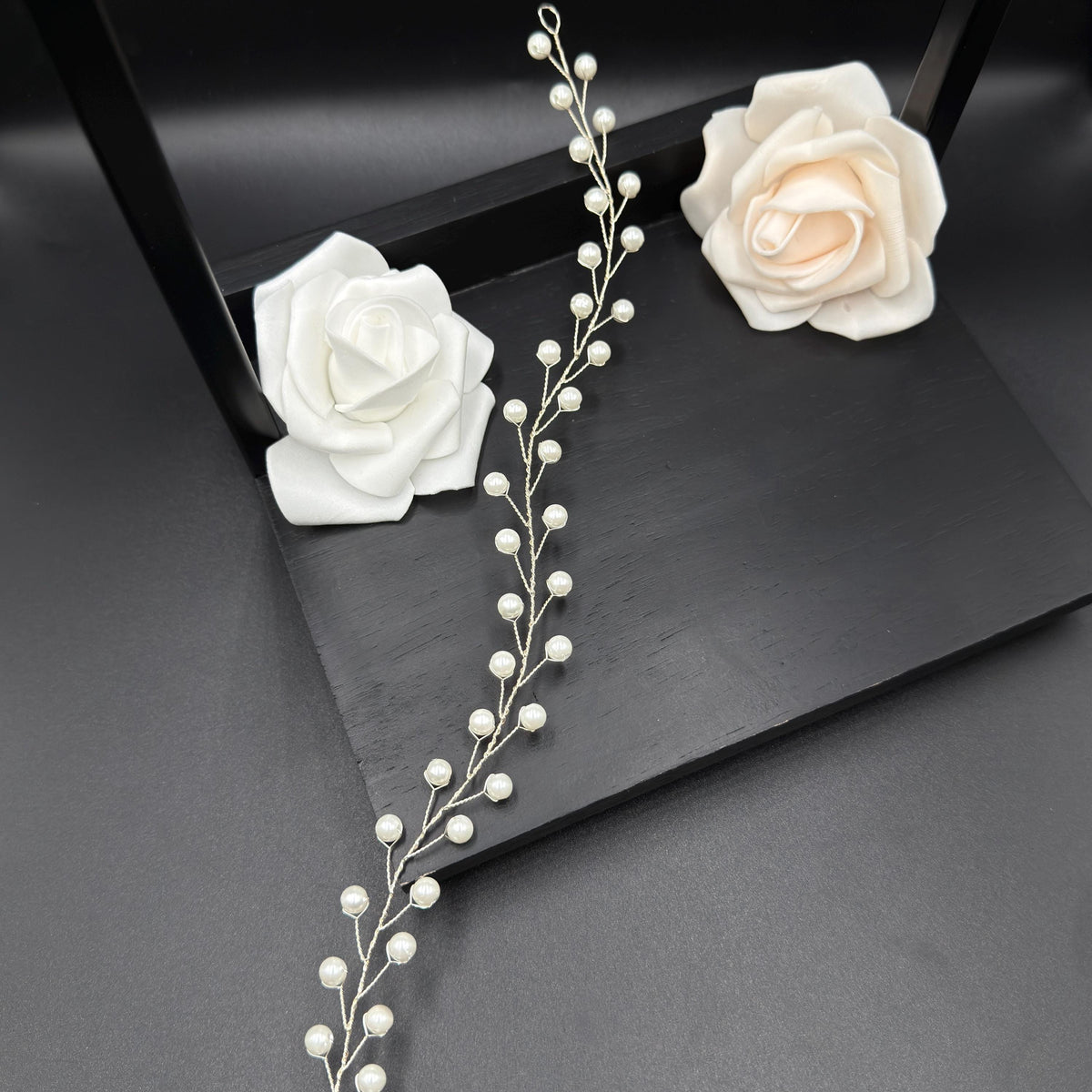 Pearl Bridal Hair Vine | Flexible Gold- or Silver-Tone Wedding Hair Accessory