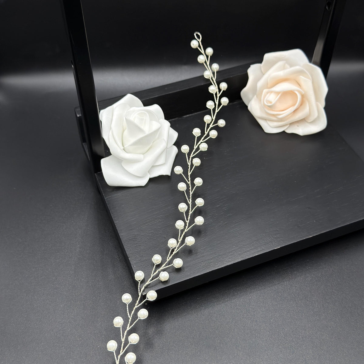 Pearl Bridal Hair Vine | Flexible Gold- or Silver-Tone Wedding Hair Accessory
