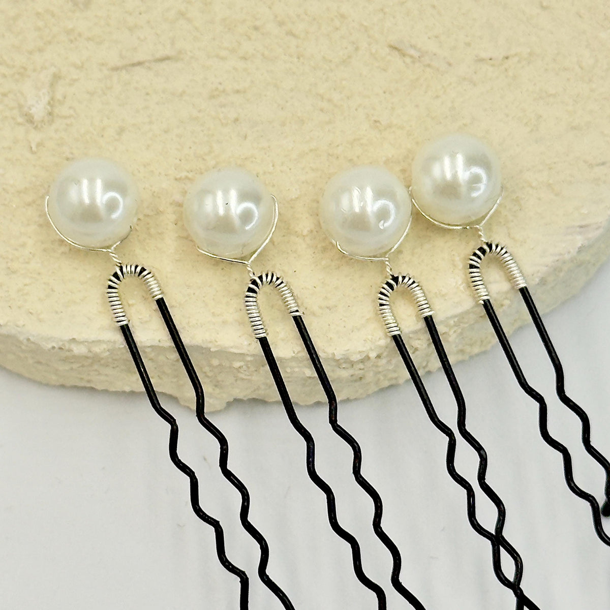 12-Piece Bridal Pearl Hair Pin Set | Three Sizes for Buns and Braids