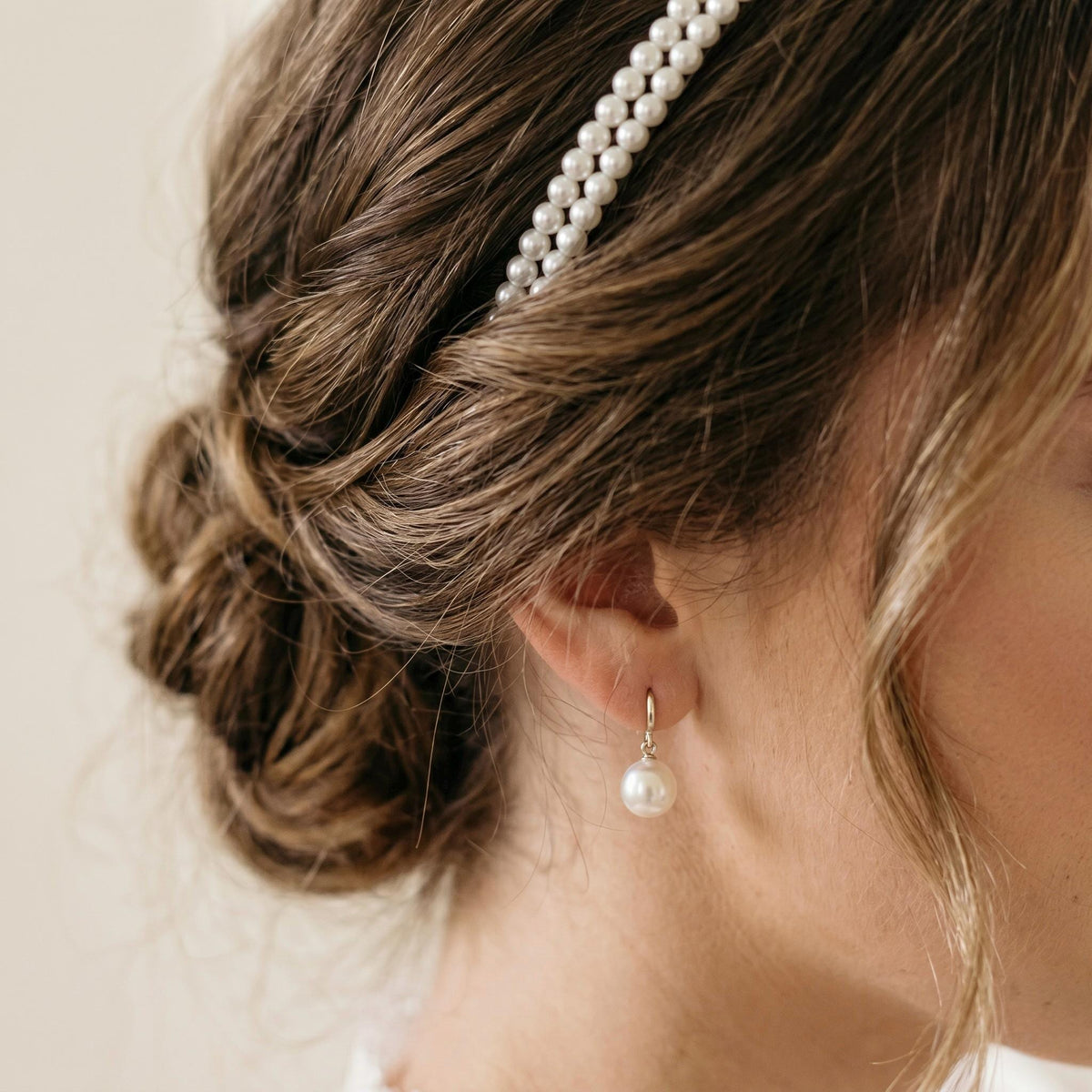 Slim Pearl Bridal Headband | Multi-Row Classic Wedding Hair Accessory