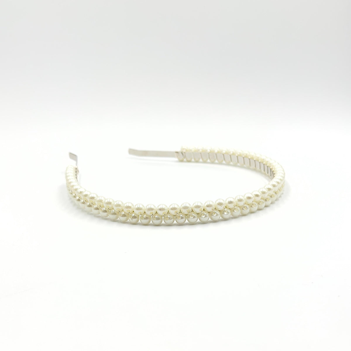 Slim Pearl Bridal Headband | Multi-Row Classic Wedding Hair Accessory