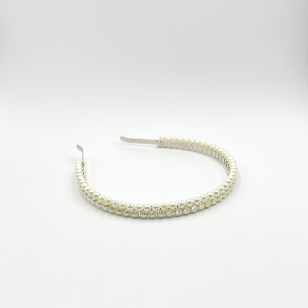 Slim Pearl Bridal Headband | Multi-Row Classic Wedding Hair Accessory