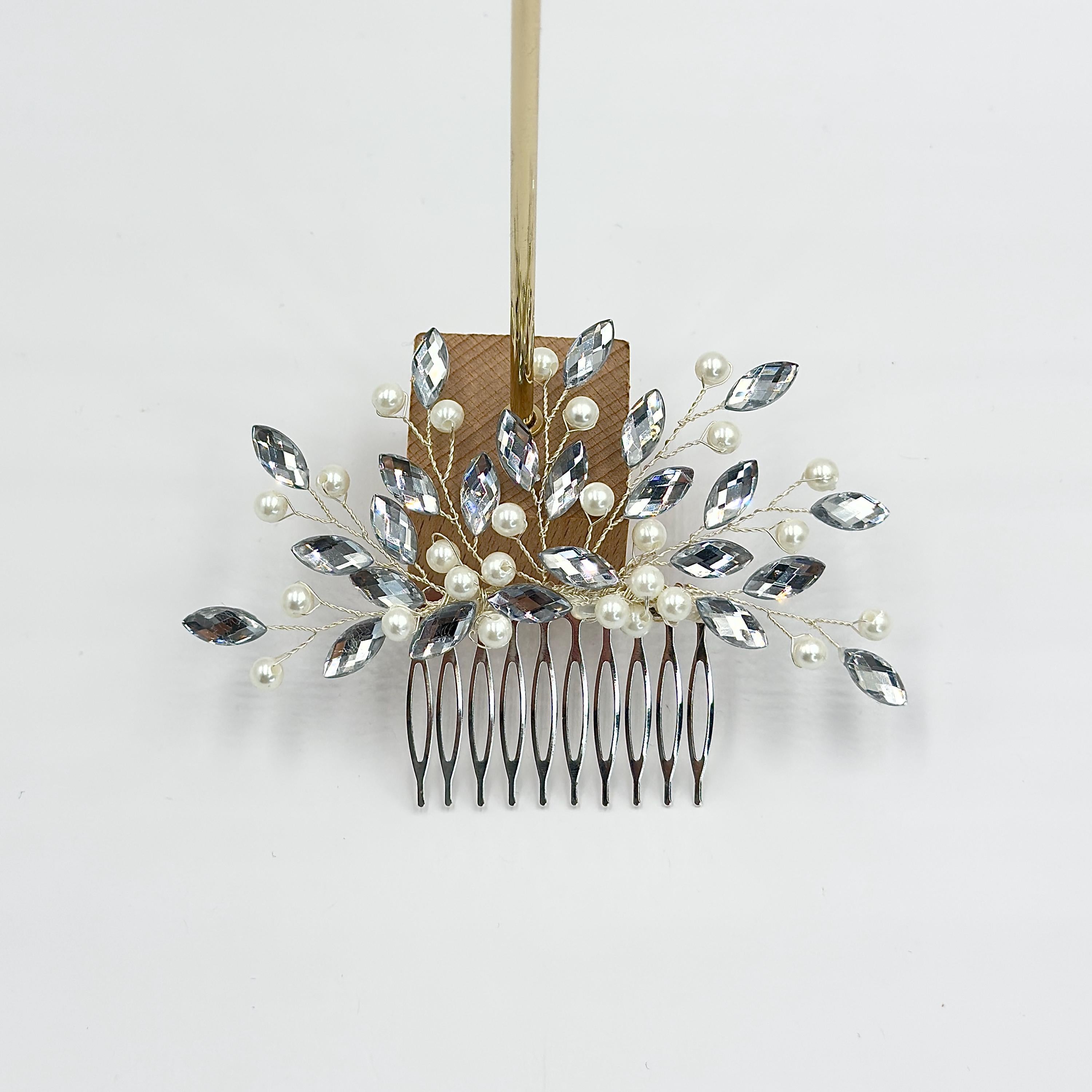 Braut Haarkamm mit funkelnden Ziersteinen, Bridal Crystal Comb, Wedding Hair Accessory, Rhinestone Hair Piece