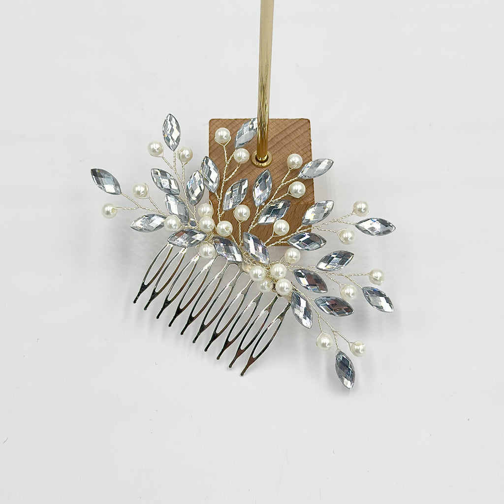 Braut Haarkamm mit funkelnden Ziersteinen, Bridal Crystal Comb, Wedding Hair Accessory, Rhinestone Hair Piece